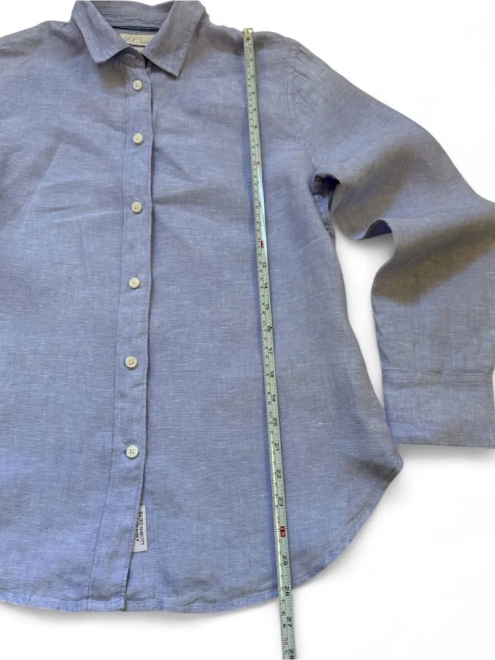 J. Crew Men’s Light Blue Linen Button-Down Shirt